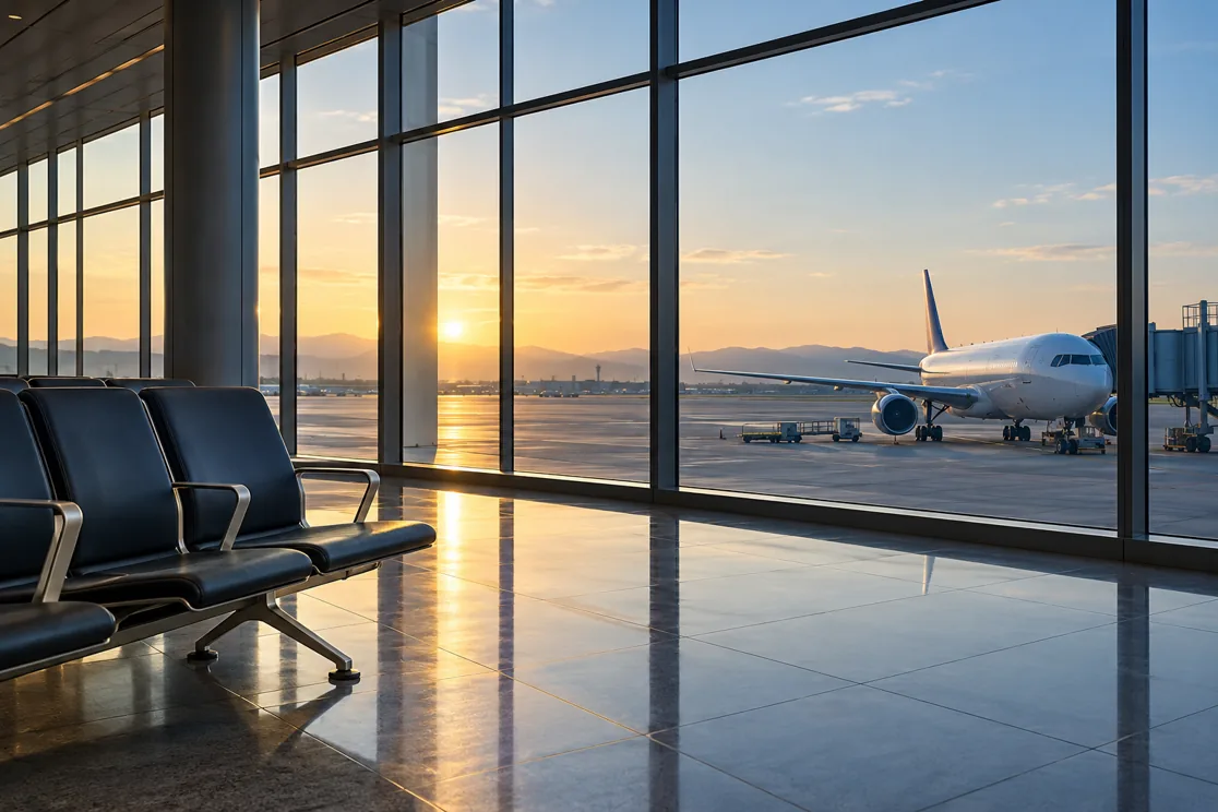 International airport terminal, an illustrative scene for INTERPOL and extradition matters